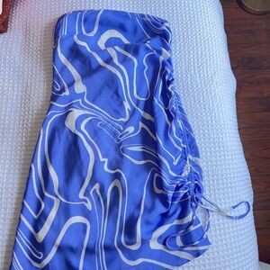 Blue and White Marble Dress size S